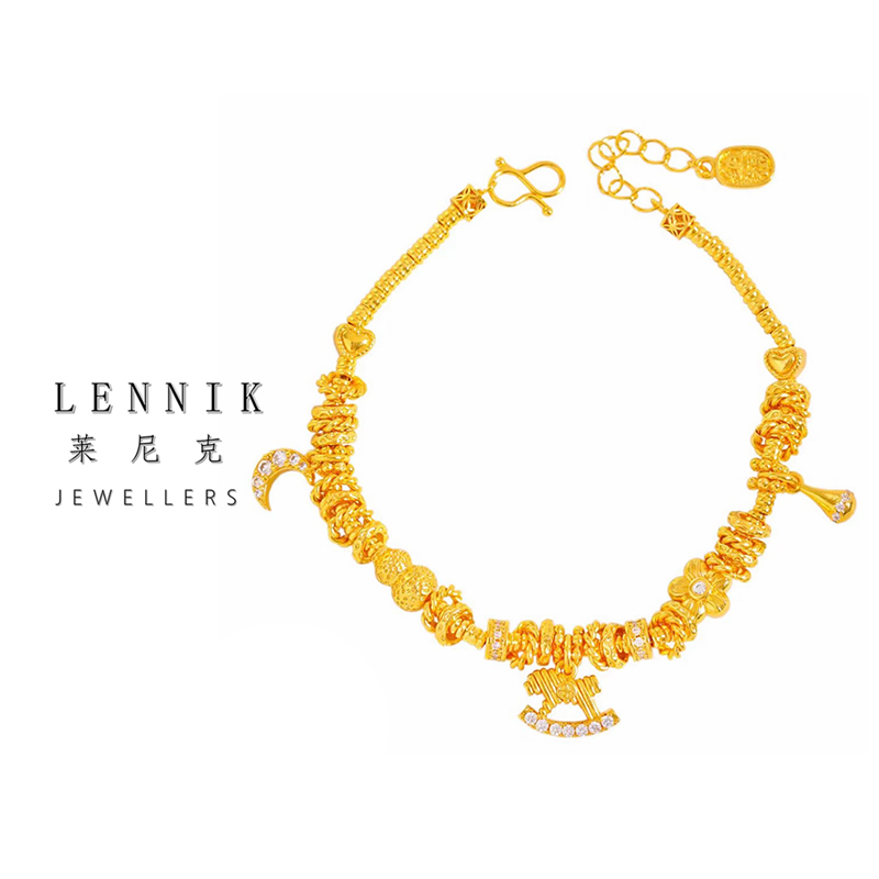 铜合金手链  lennik/lennik-新中式小马暴富盘缠手链