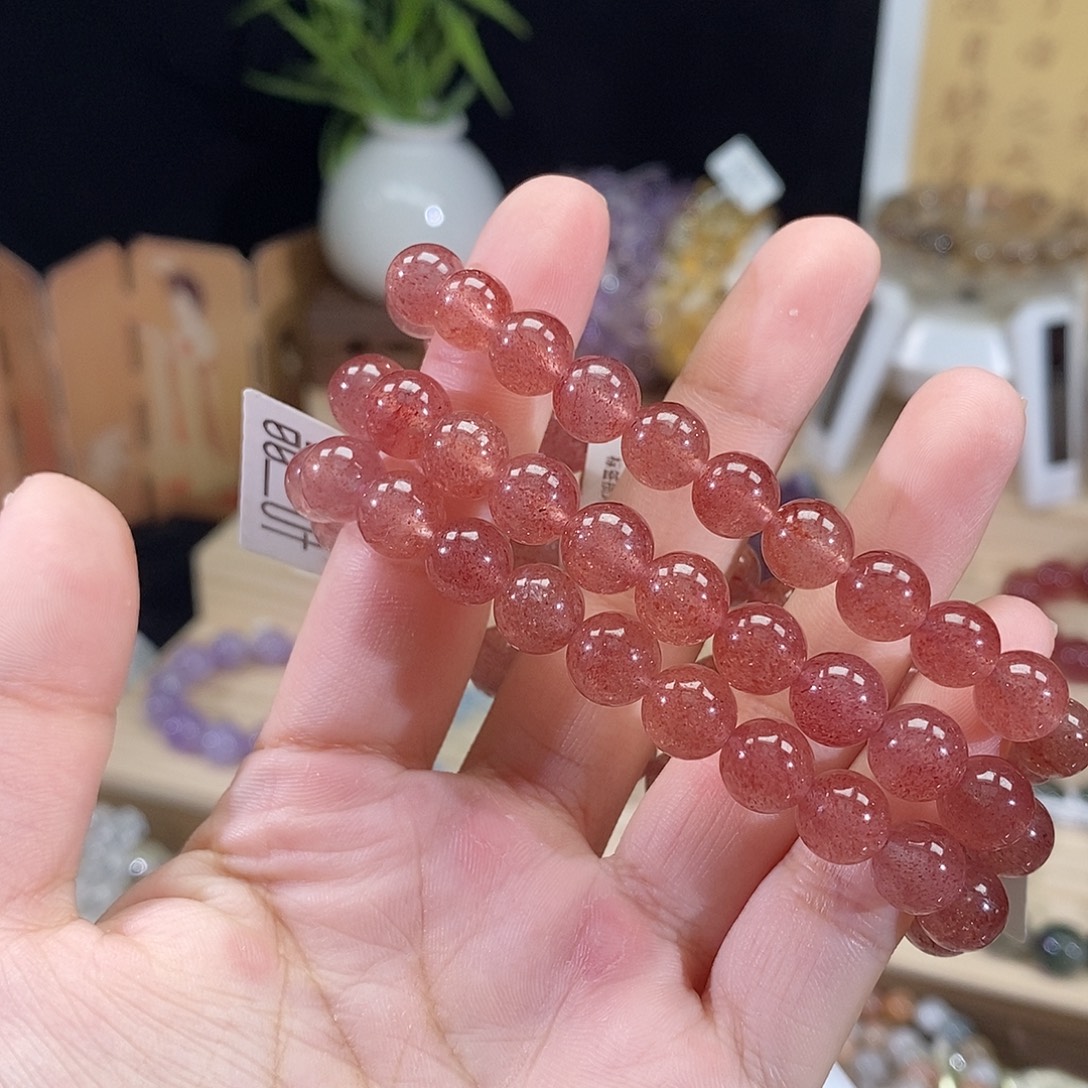 未镶嵌手链水晶8m福利款草莓晶