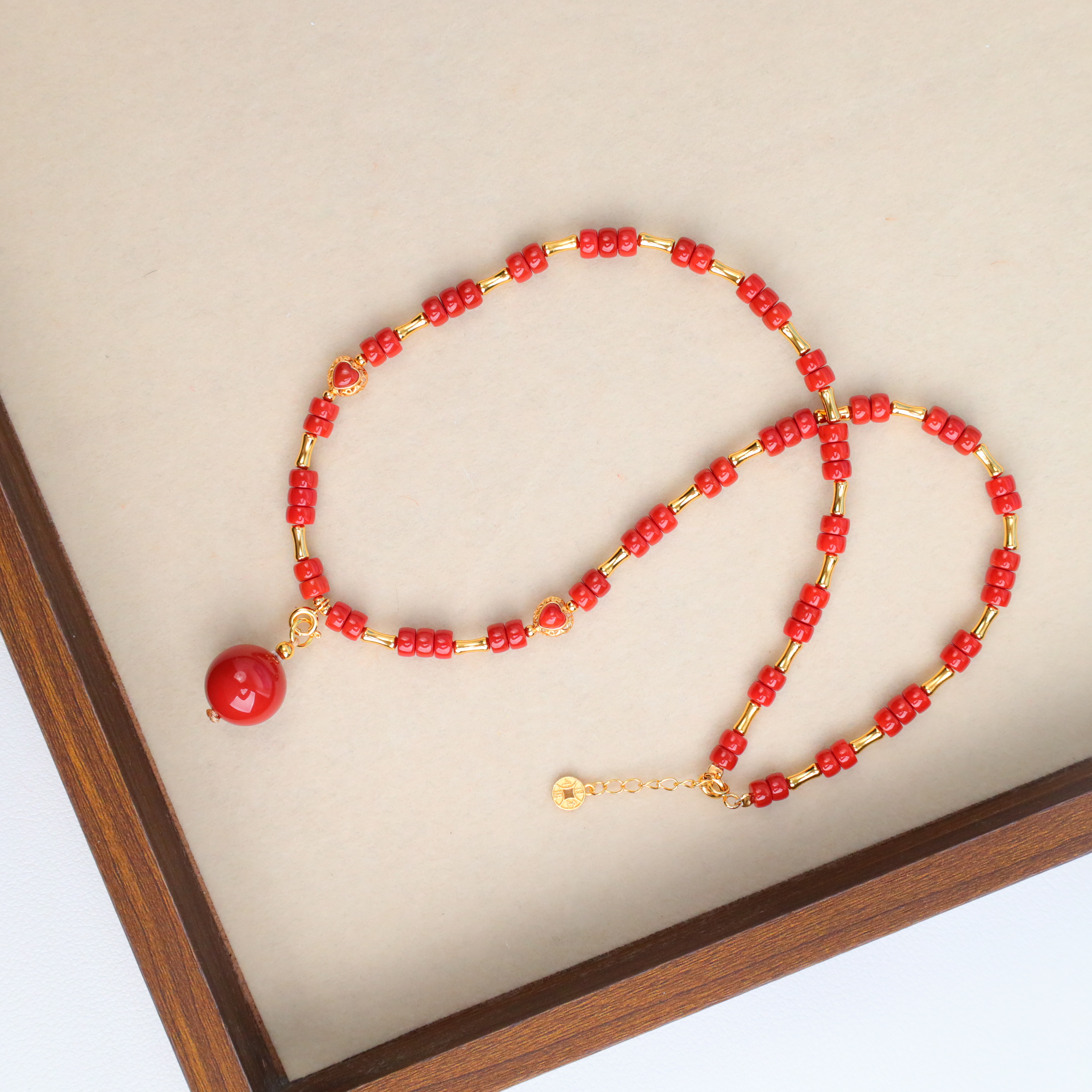 【琪琪珠宝】时尚简约南红项链