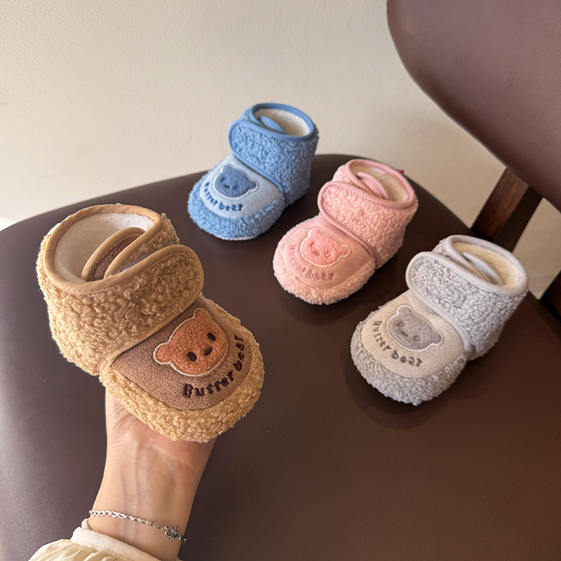 秋冬季婴儿棉鞋步前鞋0到1岁男女宝宝小月龄加绒保暖软底6-12个月