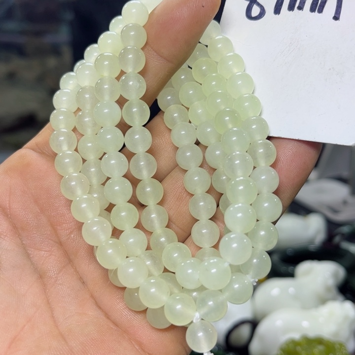 蛇纹石玉项链未镶嵌