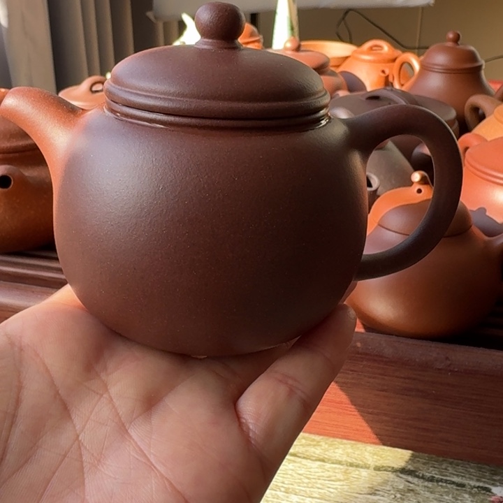 茶杯紫砂羊角闪紫泥匏尊200cc