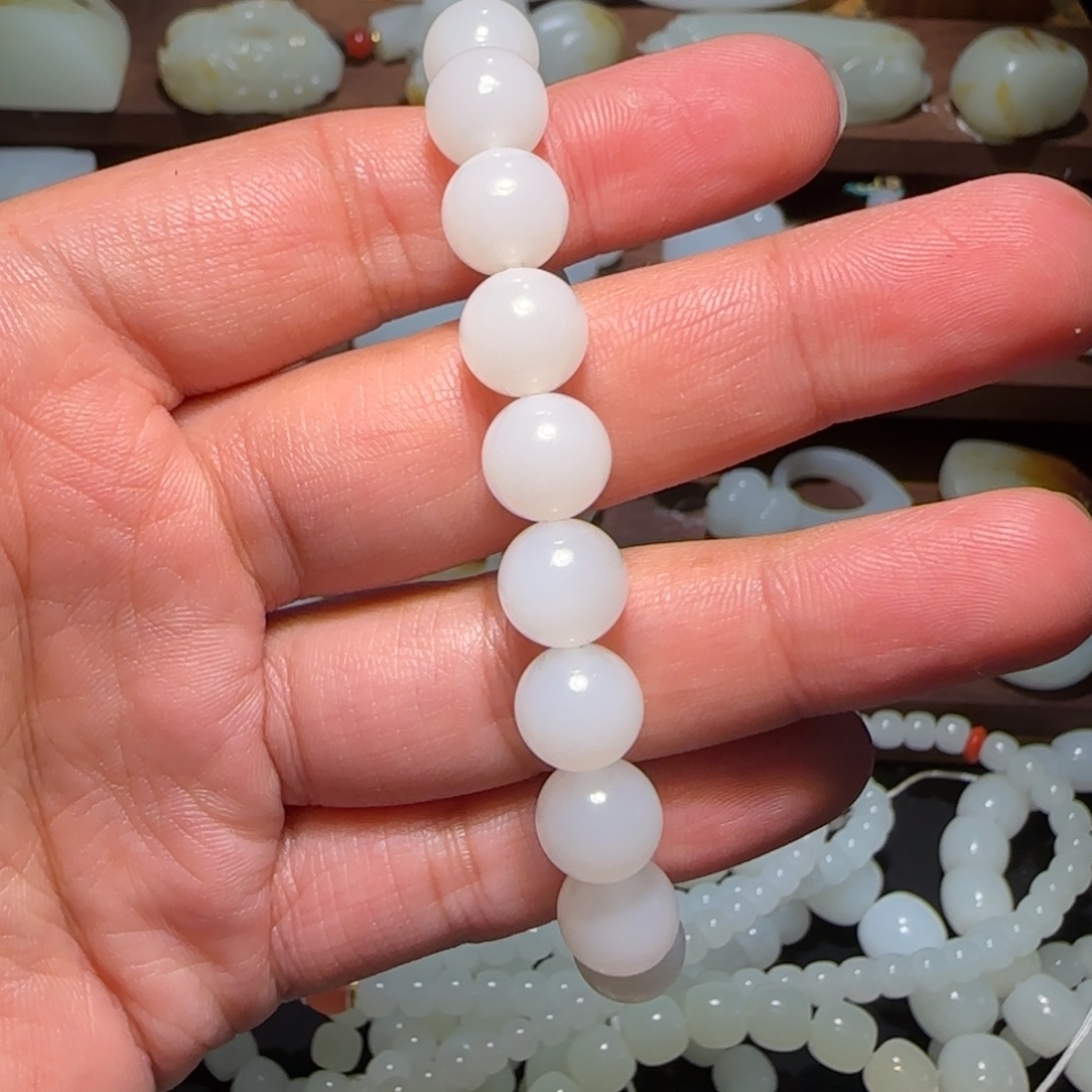 和田玉未镶嵌手链