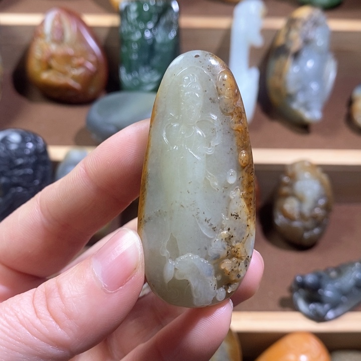 和田玉挂件未镶嵌善*缘