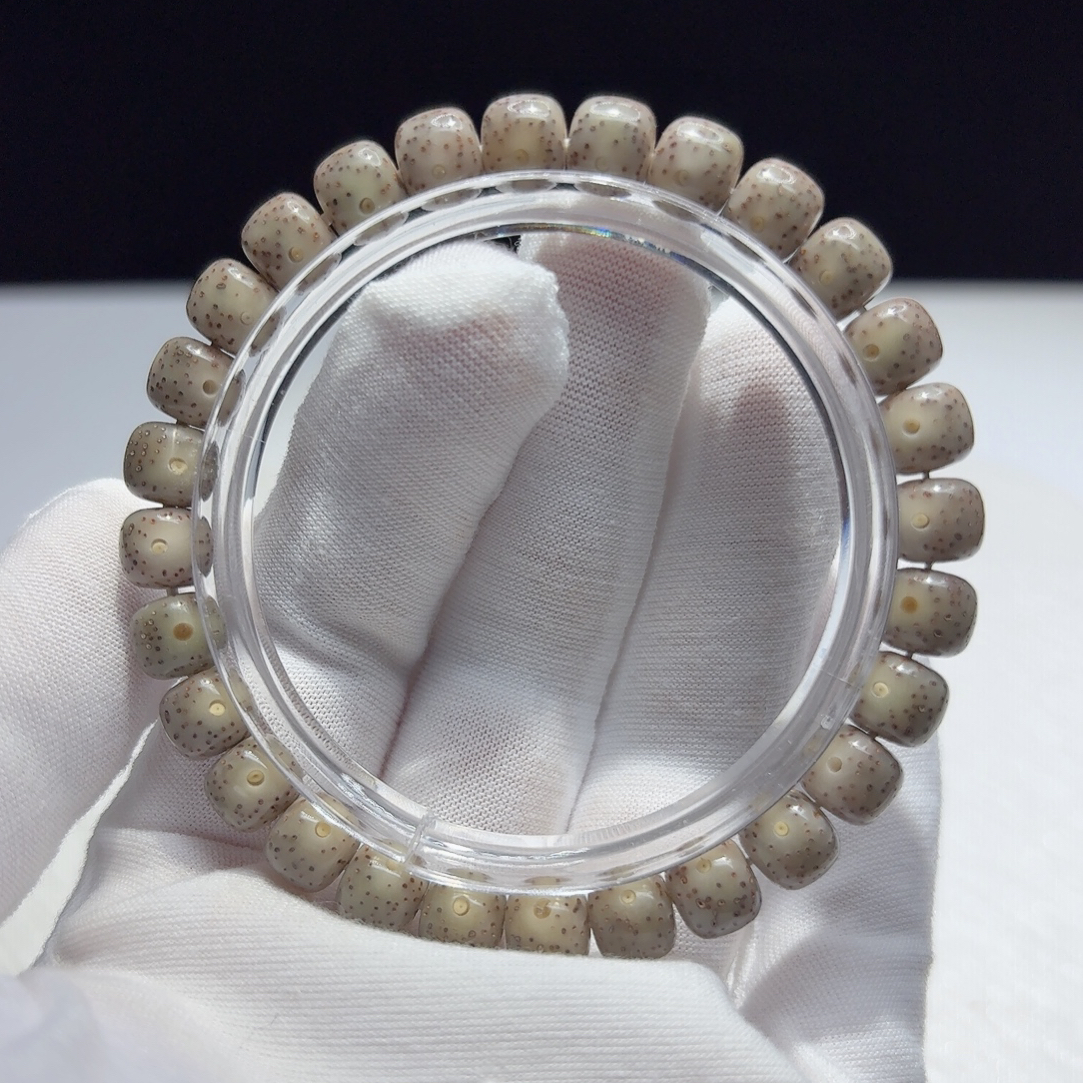 一物一图【原生态】7×8双留白，海南毛感料石玉糯冰同枝果针尖星。