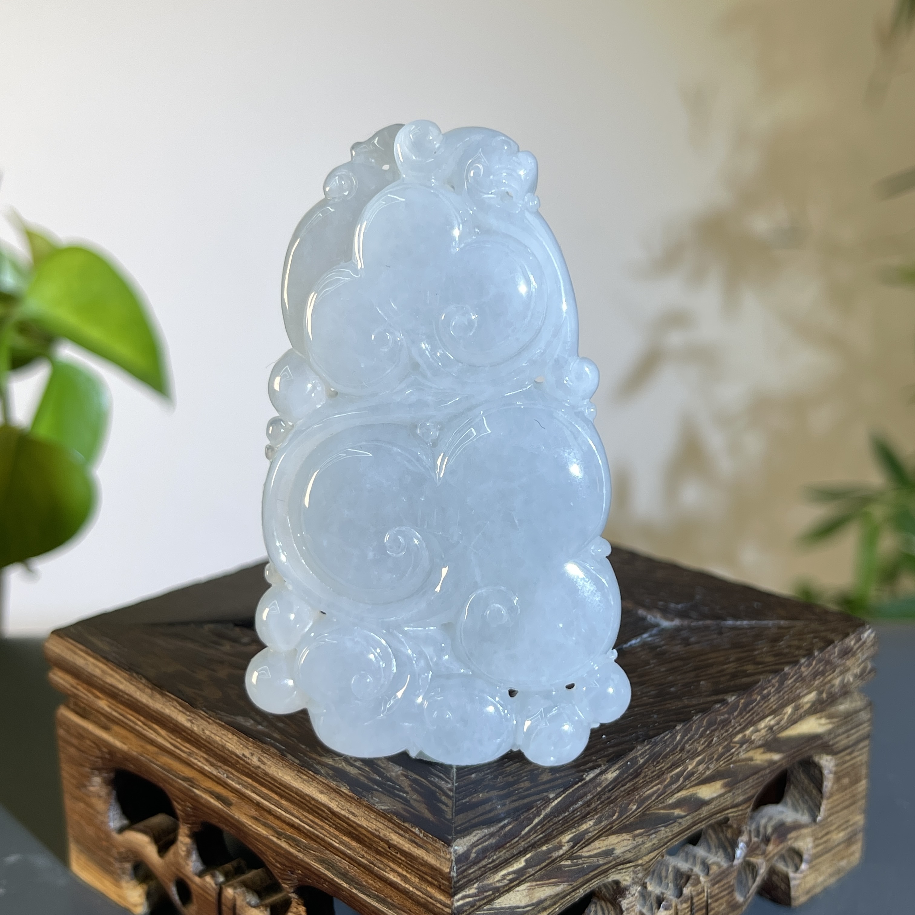 JXW20-91 天然翡翠缅甸A货 如意