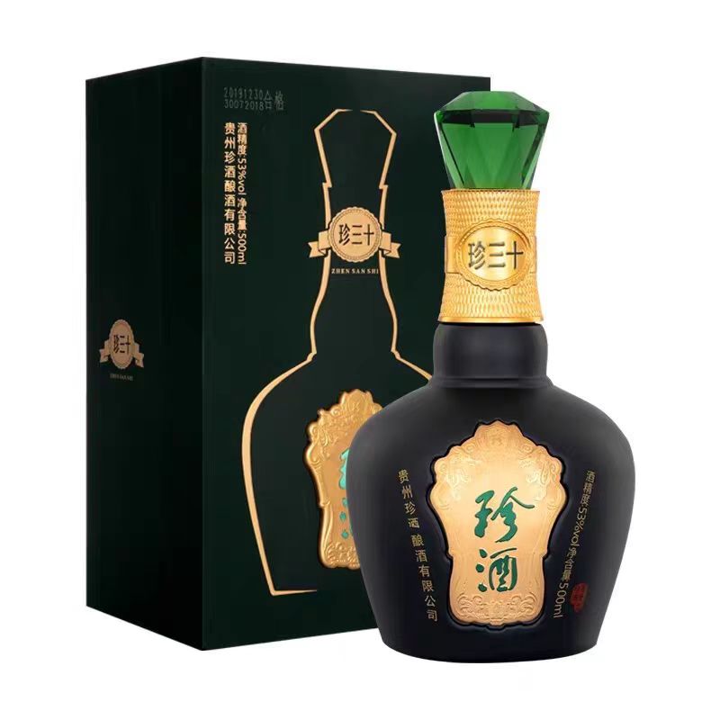 珍酒珍三十53%vol酱香型白酒500ml原箱原码 整箱4瓶53%Vol500ml