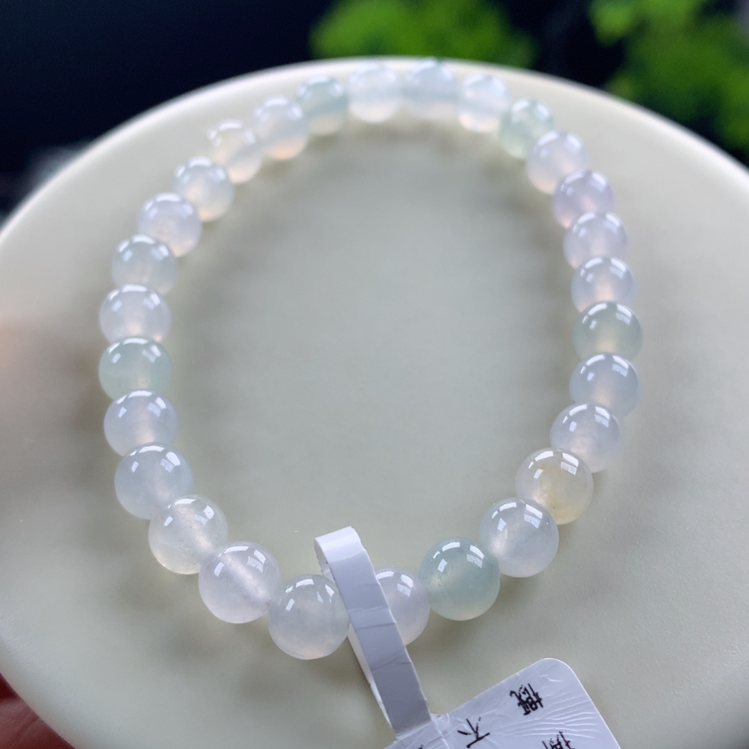 翡翠未镶嵌手链卡6.3