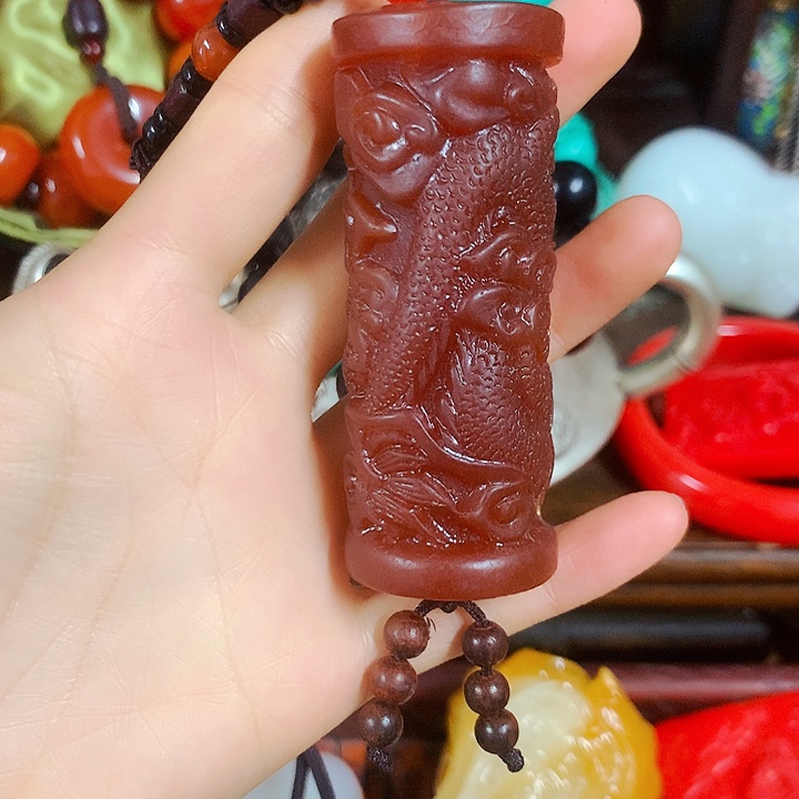 琥珀颈饰未镶嵌正能量的人都是有好脾气的人啊