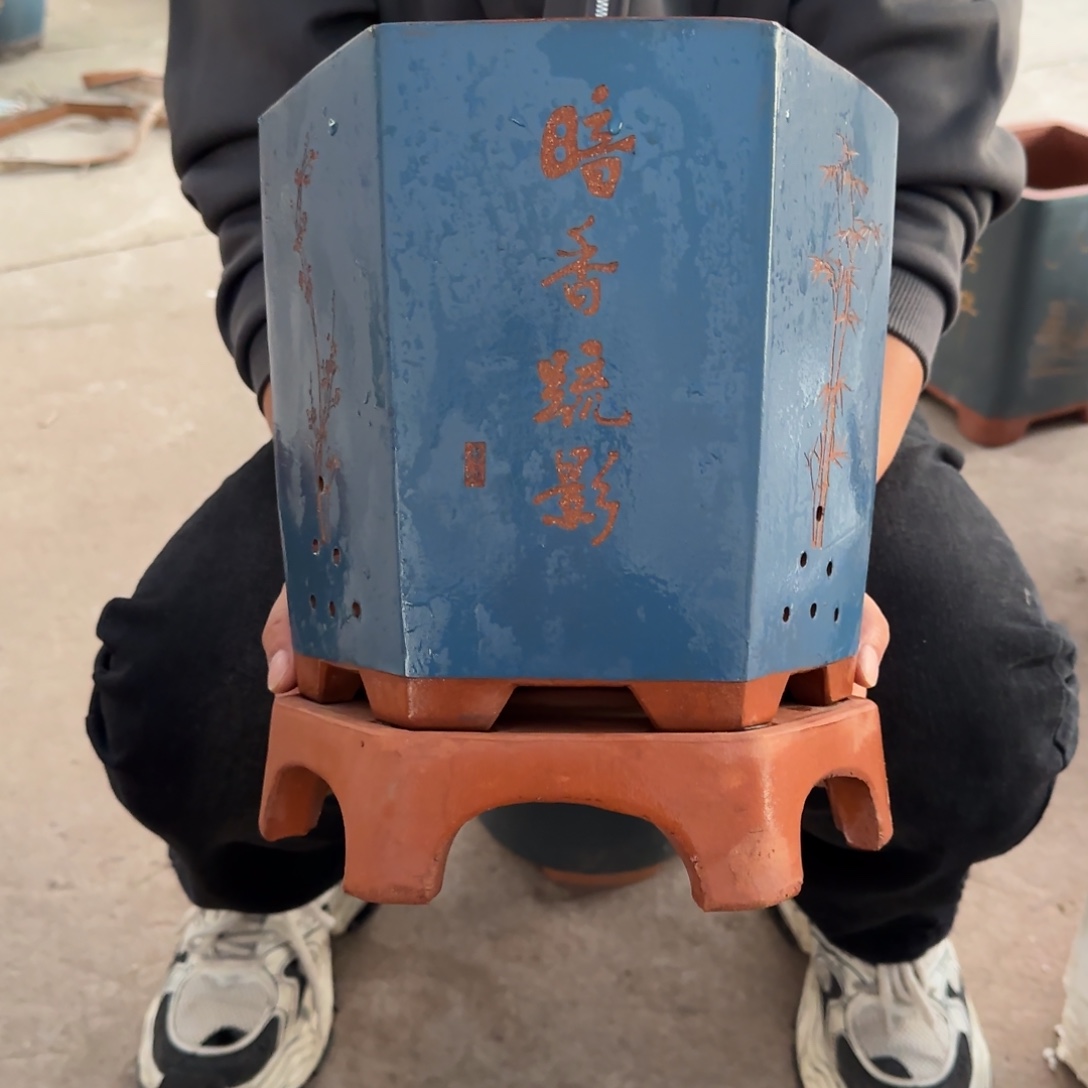 紫砂花盆口径20.23口径