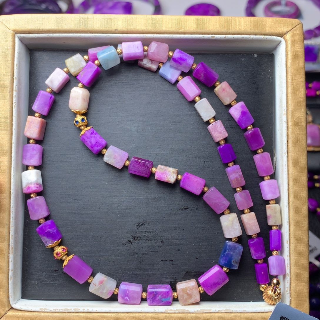 苏纪石（舒俱来）18K金镶嵌项链