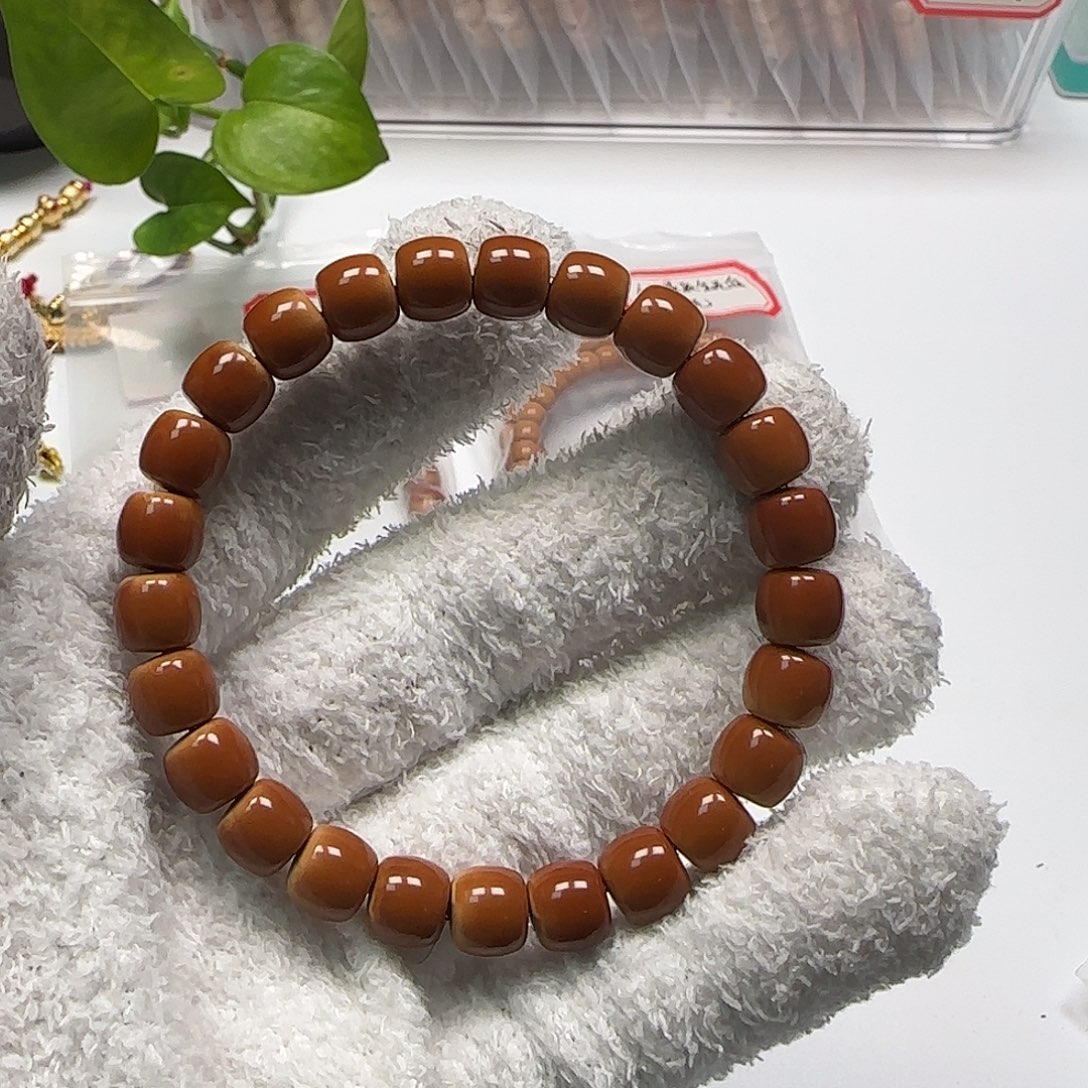 橄榄核手串/手链9.2mm老挝正三花面无白核尖手串毕业级