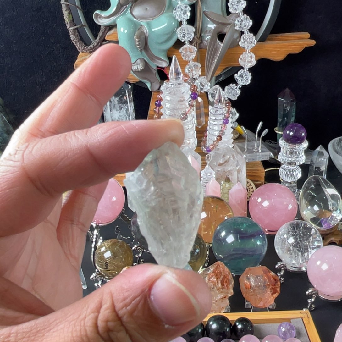 水晶未镶嵌摆件绿水