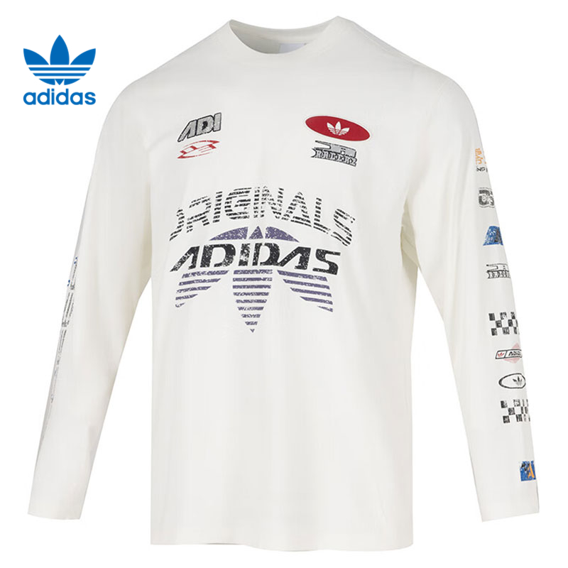 adidas阿迪达斯【吾】三叶草男子运动休闲长袖T恤KH1200
