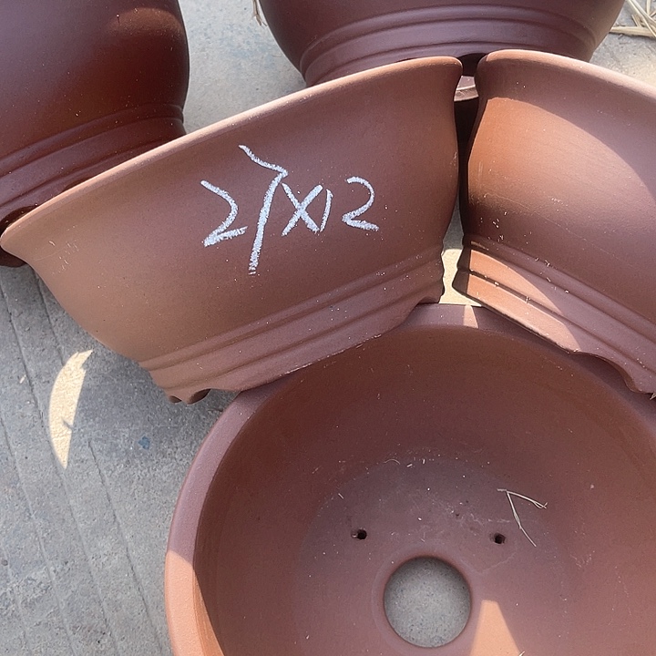 紫砂花盆100-5。27-12