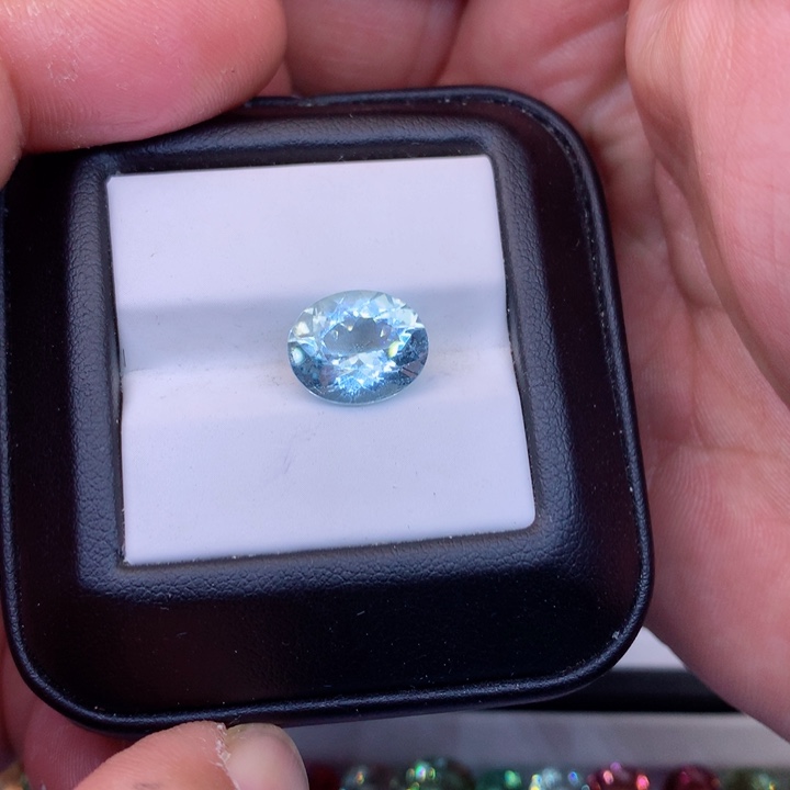 【闪购商品】海蓝宝石裸石未镶嵌精品4.56ct圣玛利亚海蓝宝