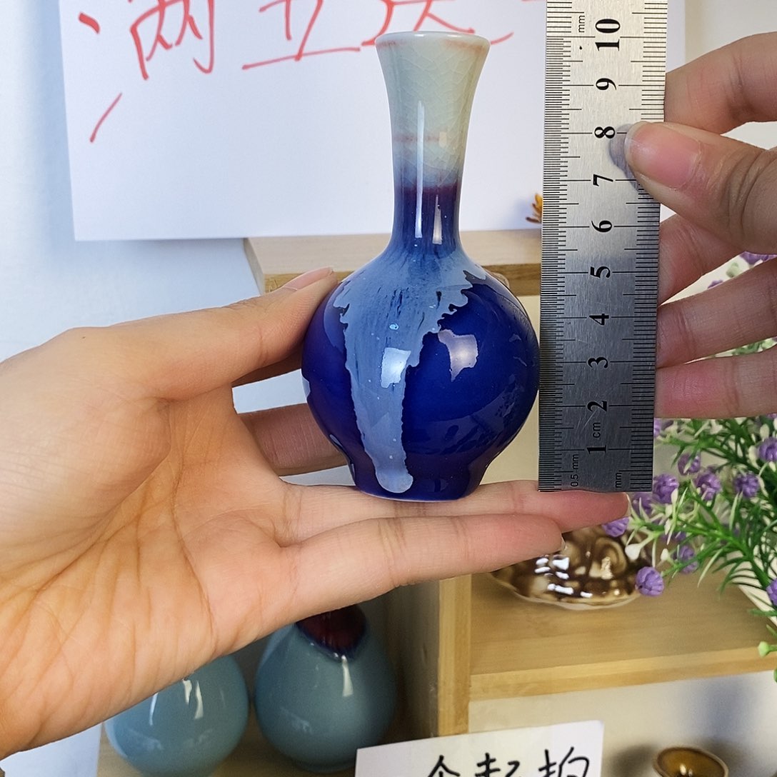 摆件景德镇高温陶瓷小花瓶