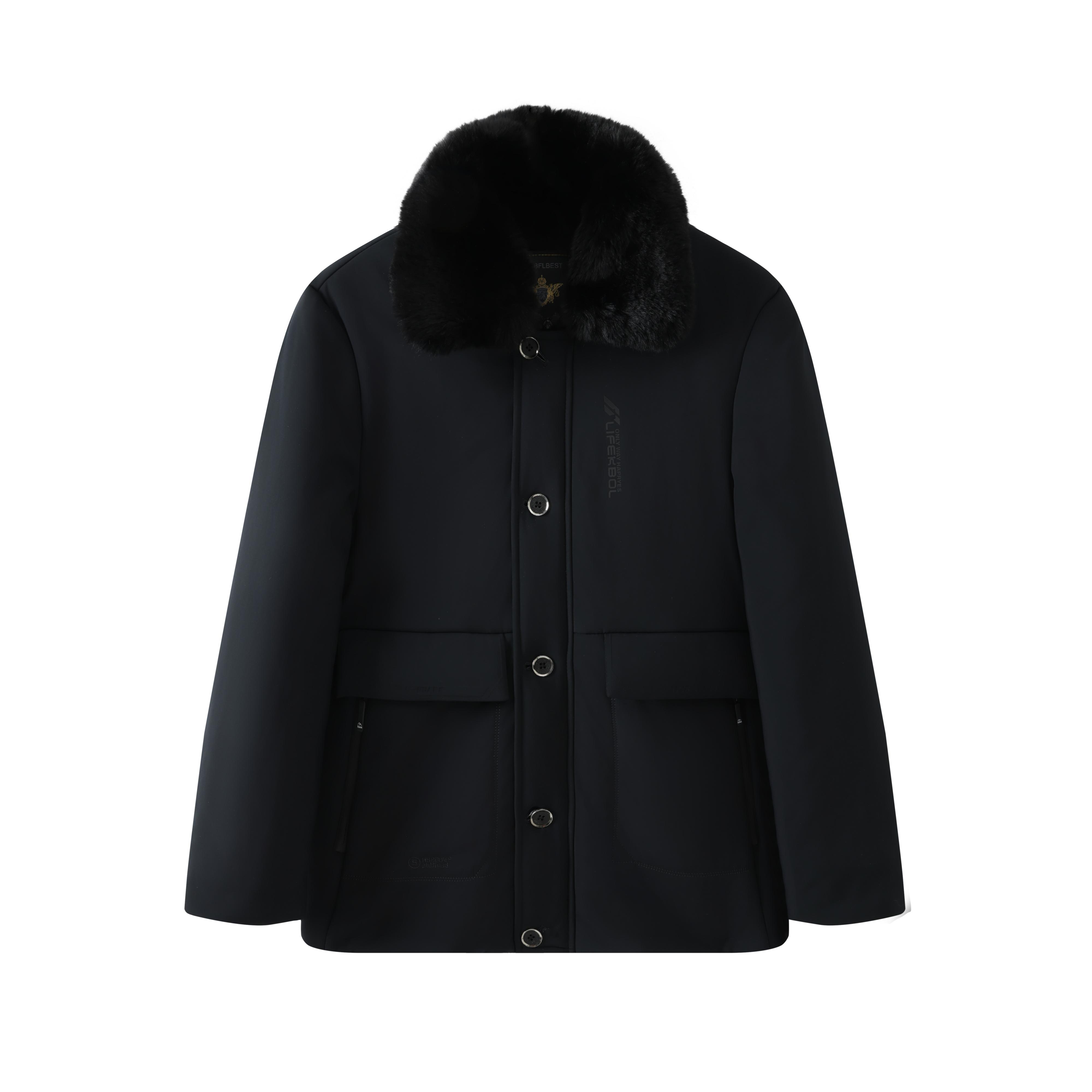 C128加厚保暖拼接百搭外套