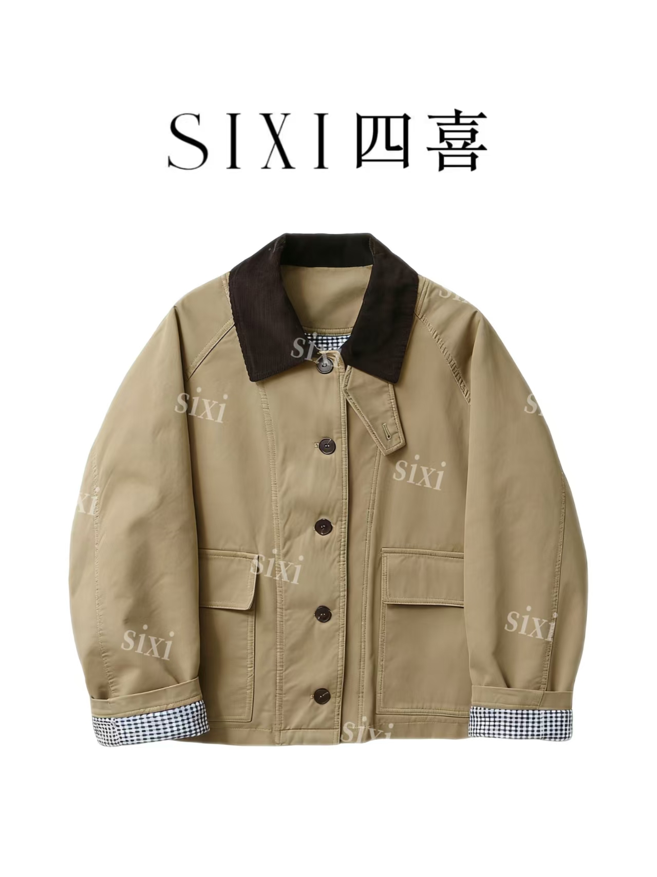 【8993】#SX-高密斜纹棉巴恩风外套