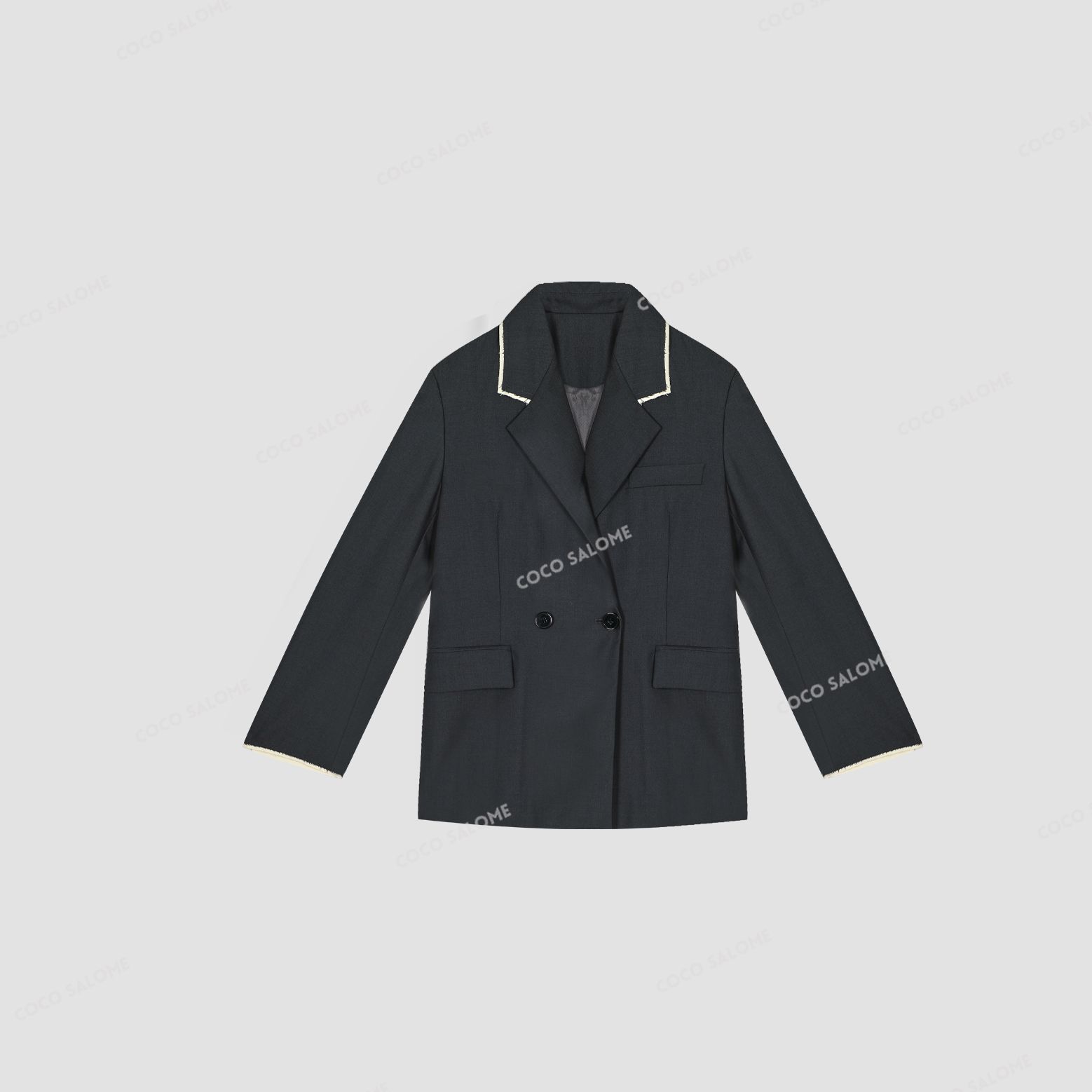 安安推荐【女明星】简约翻边拼接袖口设计西服BW25C50991-XF
