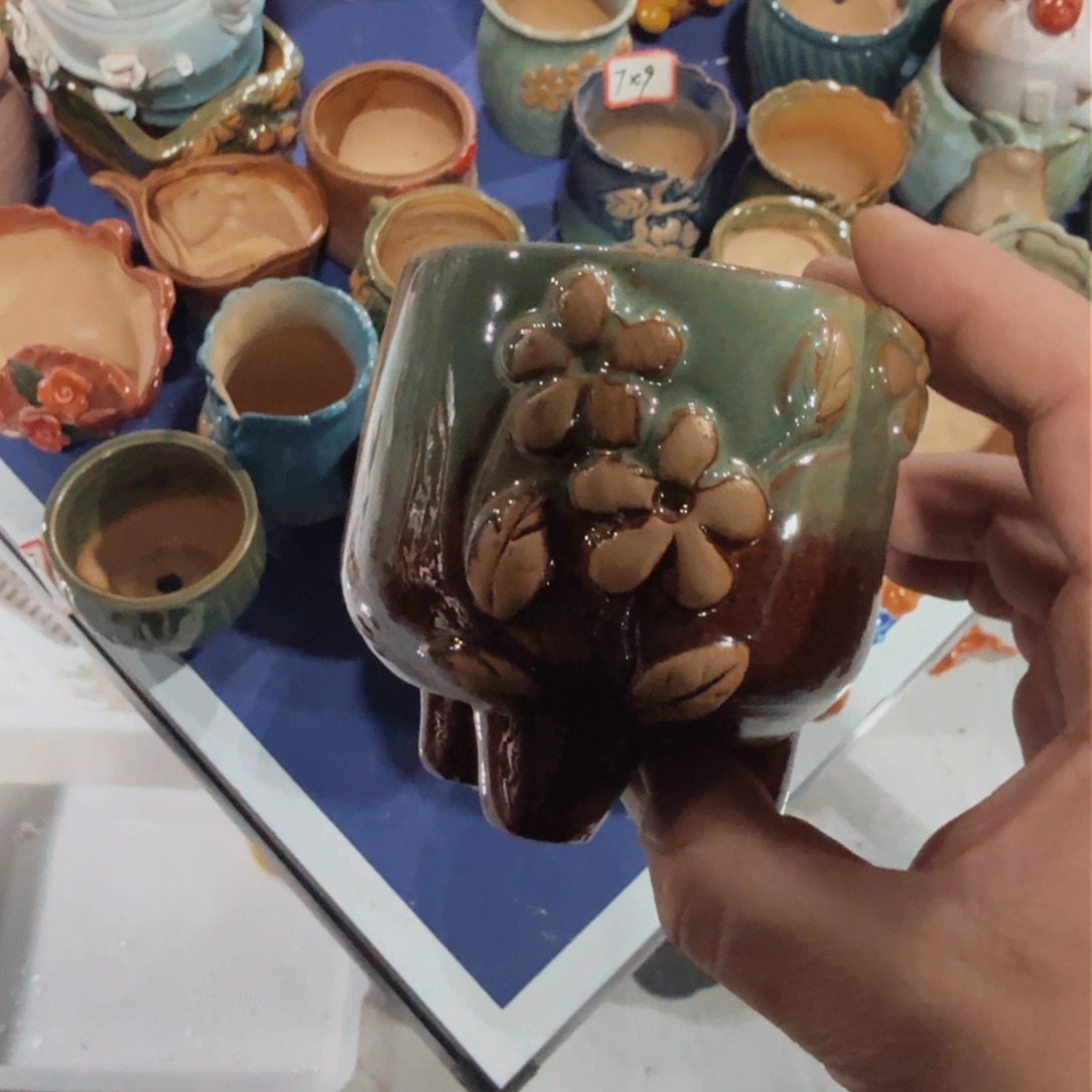 紫砂花盆发四个个