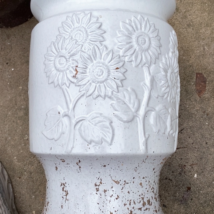 紫砂花盆高31口21瑕疵