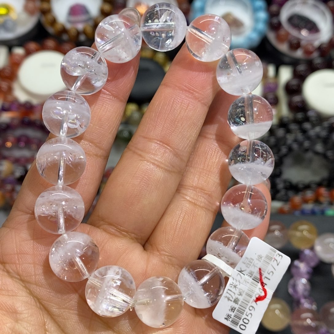 手串水晶未镶嵌白幽灵聚宝盆13