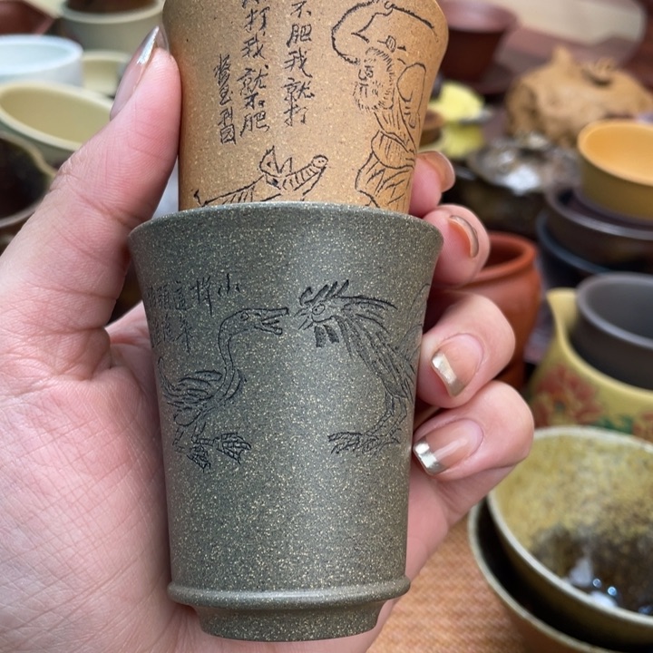 紫砂茶杯李*騃原矿紫砂主人杯