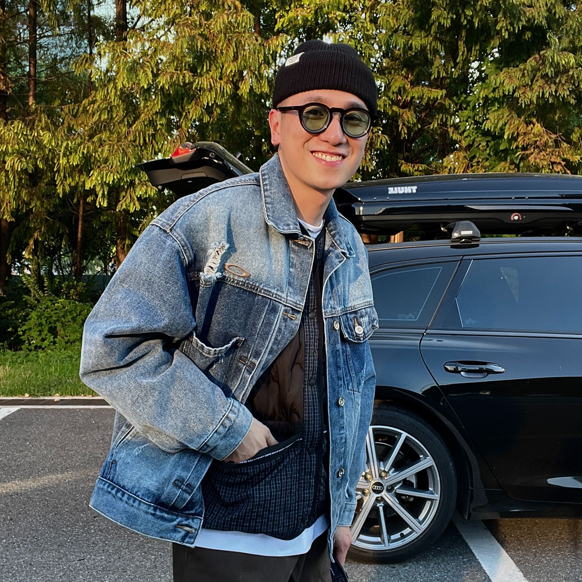 鑫宝25aw秋冬羽绒内胆男款羽绒服做旧水洗宽松牛仔外套潮牌NY9979