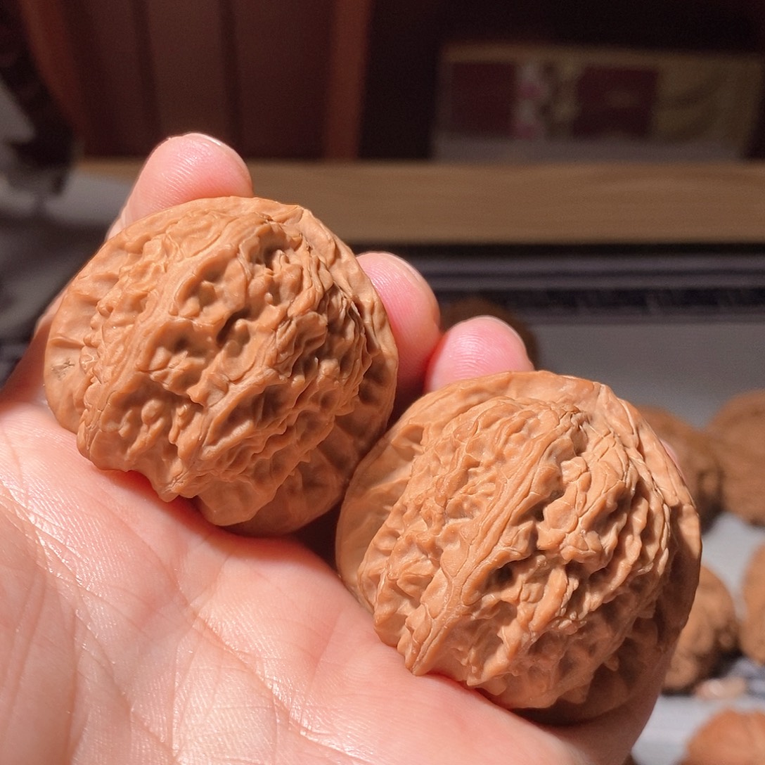 文玩核桃把件004三角白
