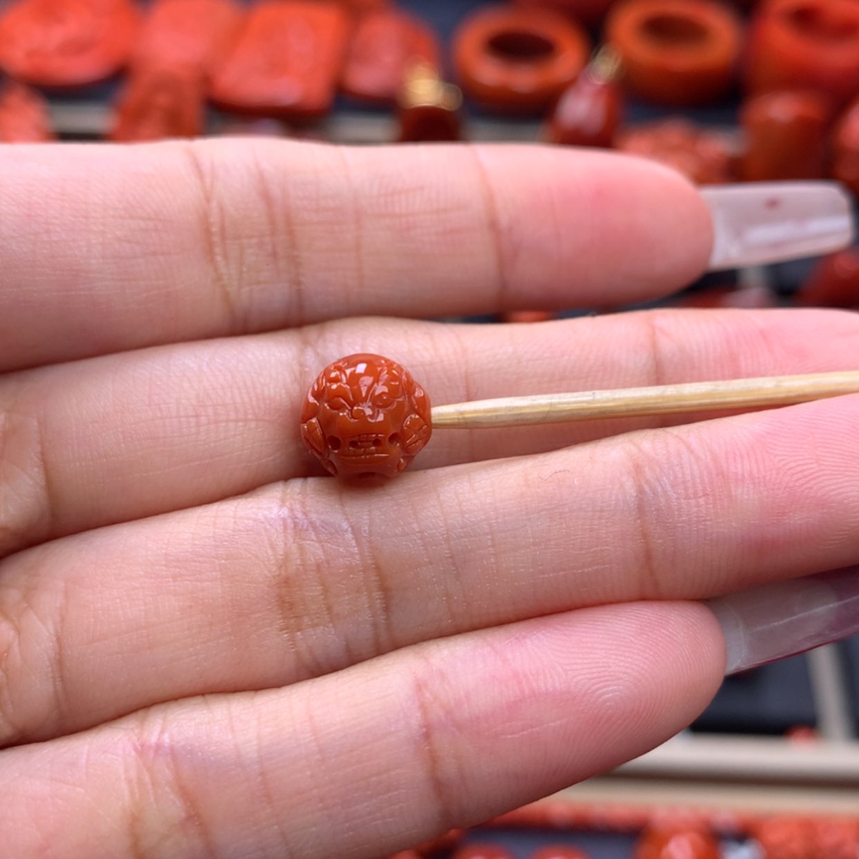 【闪购商品】南红玛瑙貔恘单珠9mm加未镶嵌