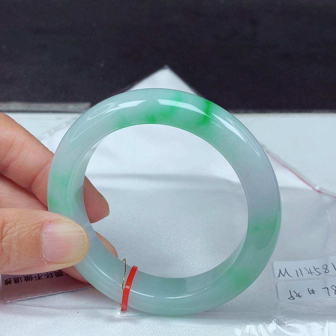 未镶嵌手镯翡翠54圈4581