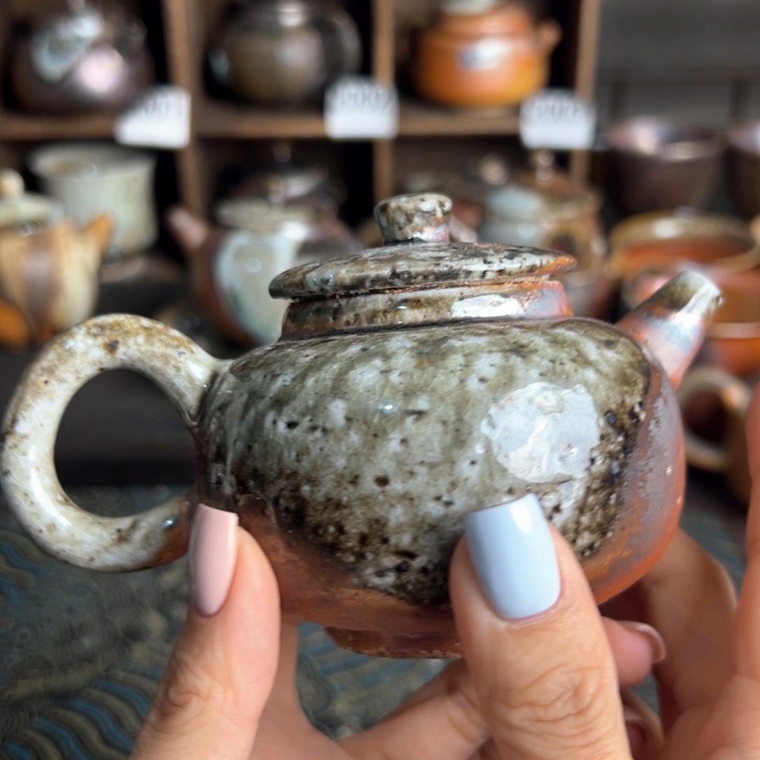 杯柴烧茶器粗陶壶