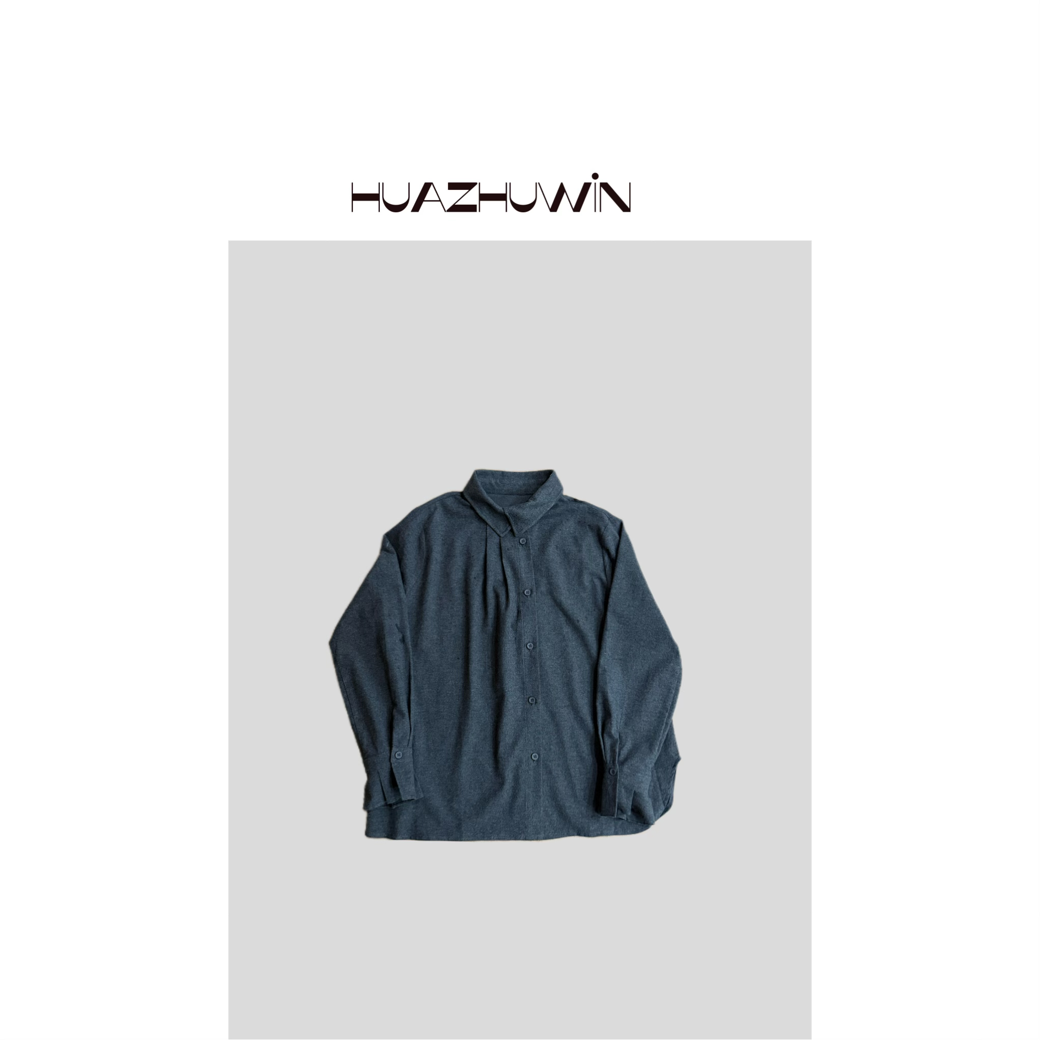 HZ-原单灰色设计款韩版衬衫