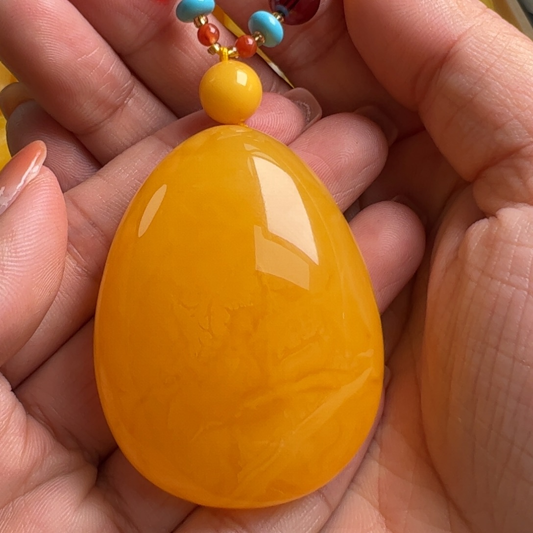 蜜蜡毛衣链未镶嵌无优化