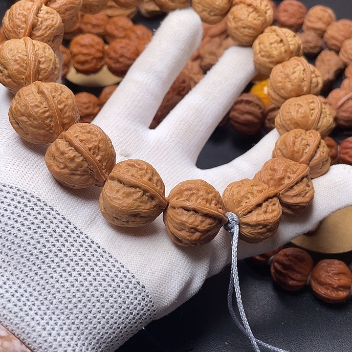 老***叱手串文玩核桃原皮粗筋一道筋