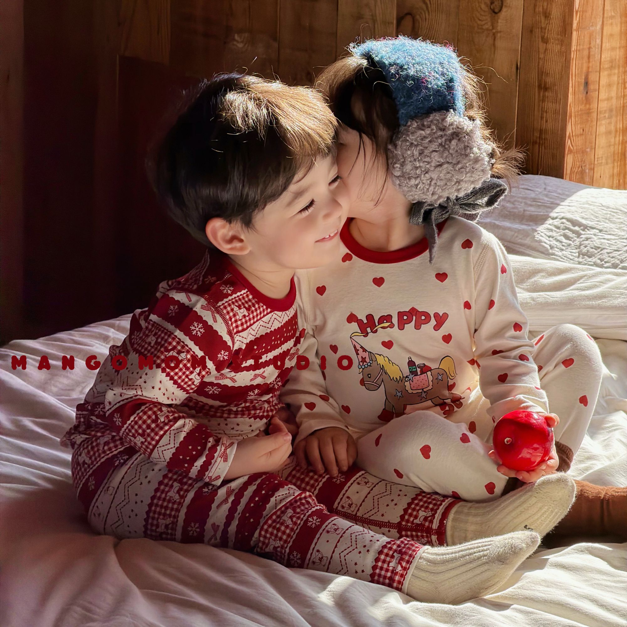 男女童红色纯棉秋衣秋裤儿童亲子装宝宝本命年家居服保暖内衣套装