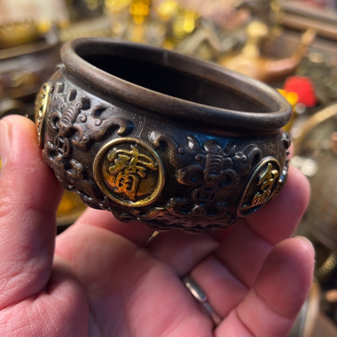 茶壶香炉铜器摆件