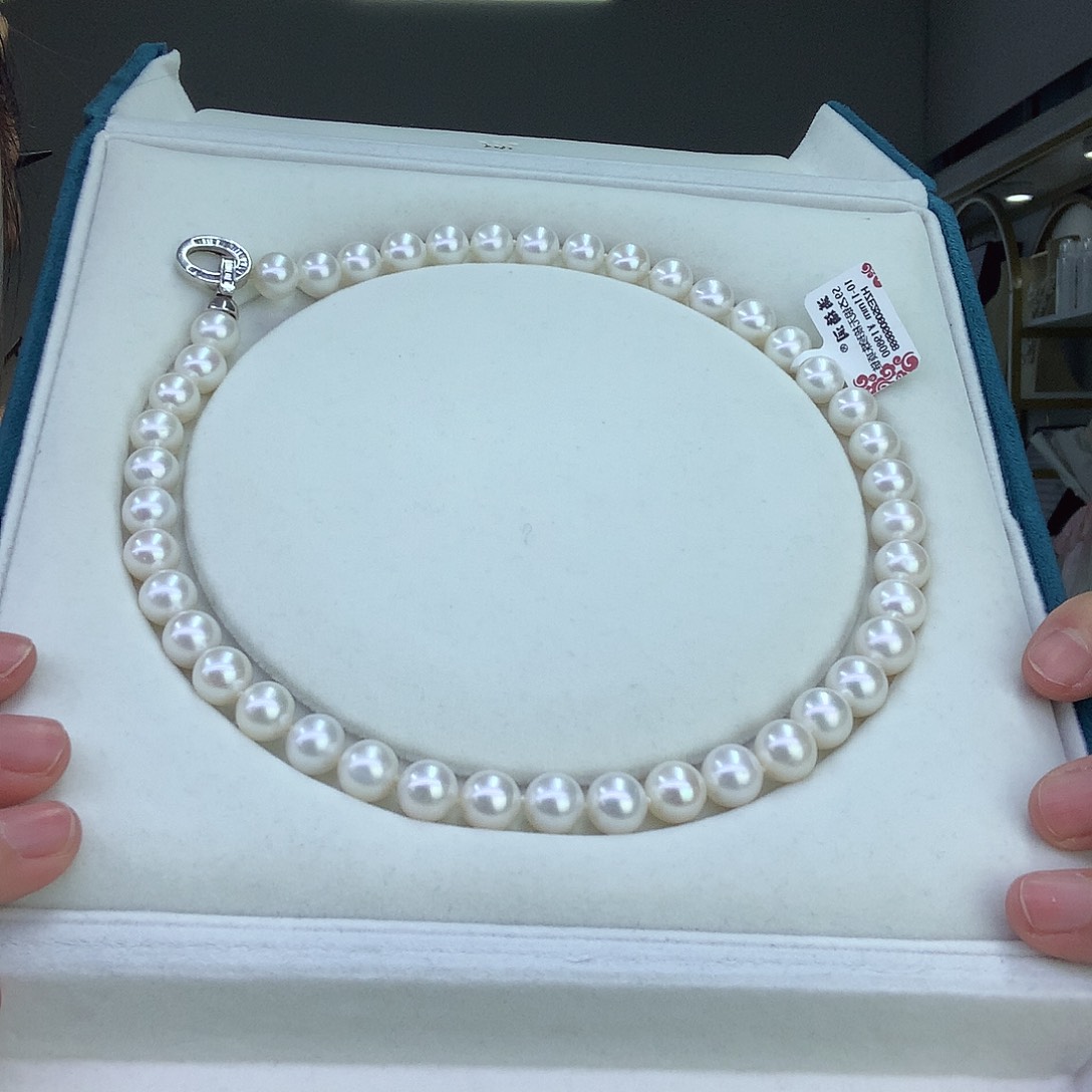 锦***囊未镶嵌淡水珍珠颈饰无核10-11