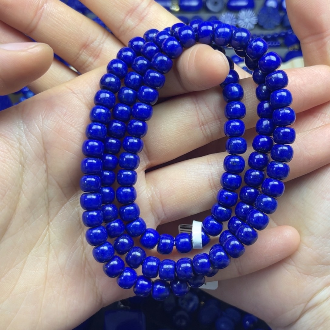 青金石未镶嵌108佛珠项链7+