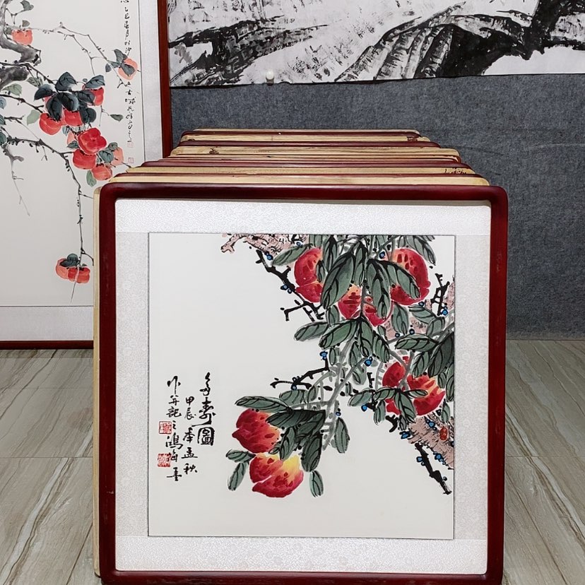 【闪购商品】国画书画作品带框65×65厘米