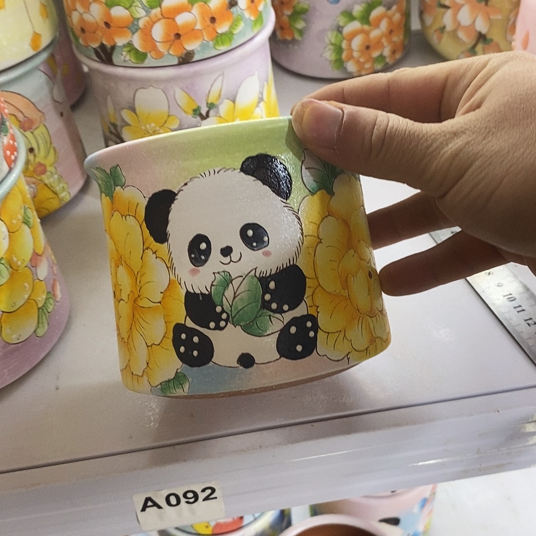 花盆紫砂手绘满28包邮