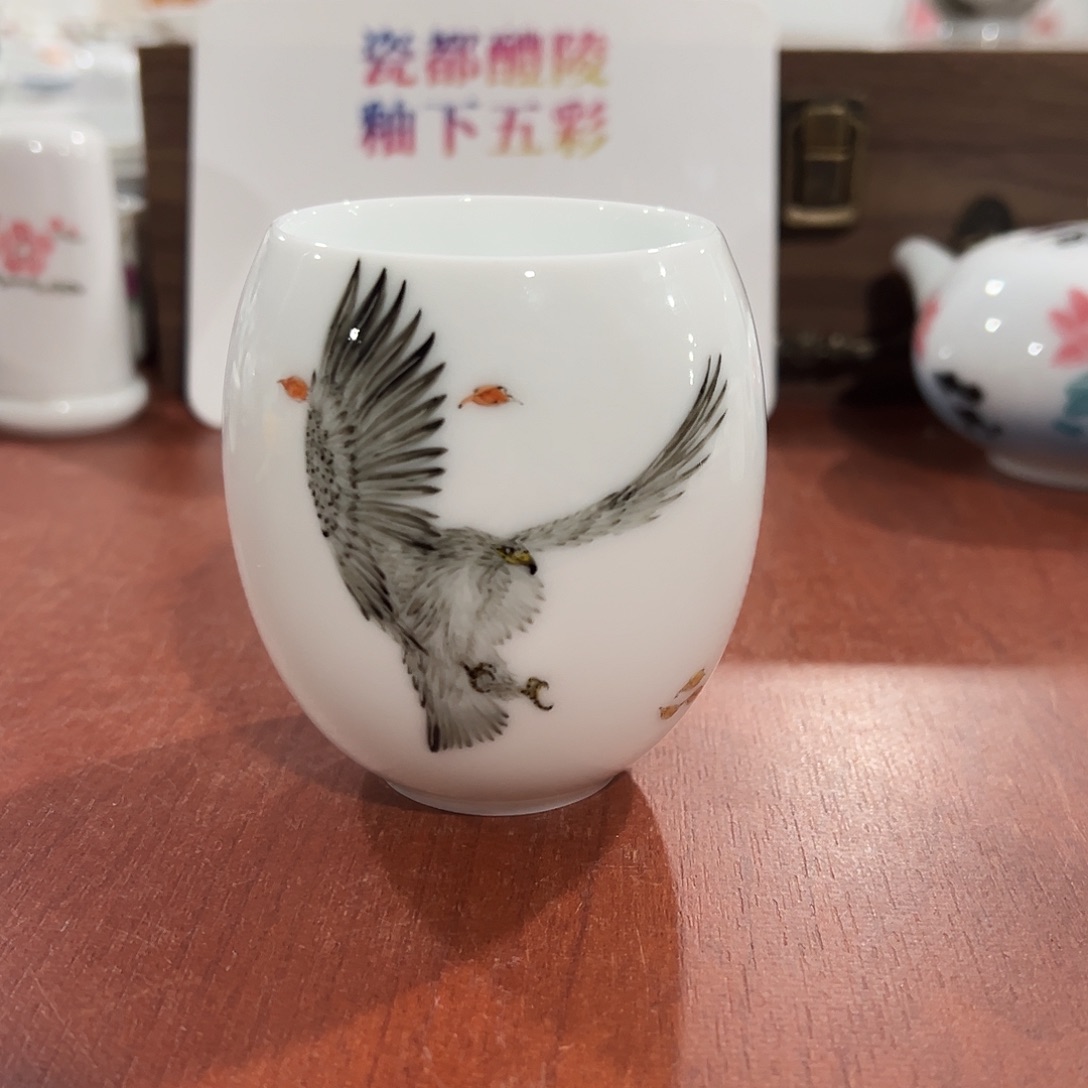 醴陵瓷直播供货基地手绘作品120毫升