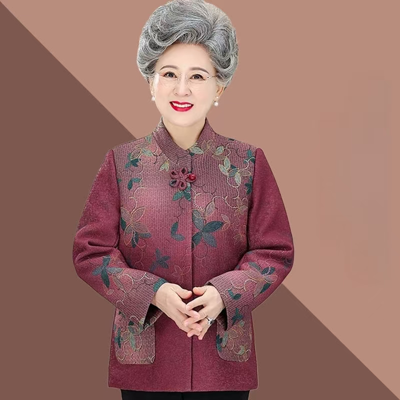 10749-奶奶装春秋外套中老年人上衣老太太衣服【A37-2-5】