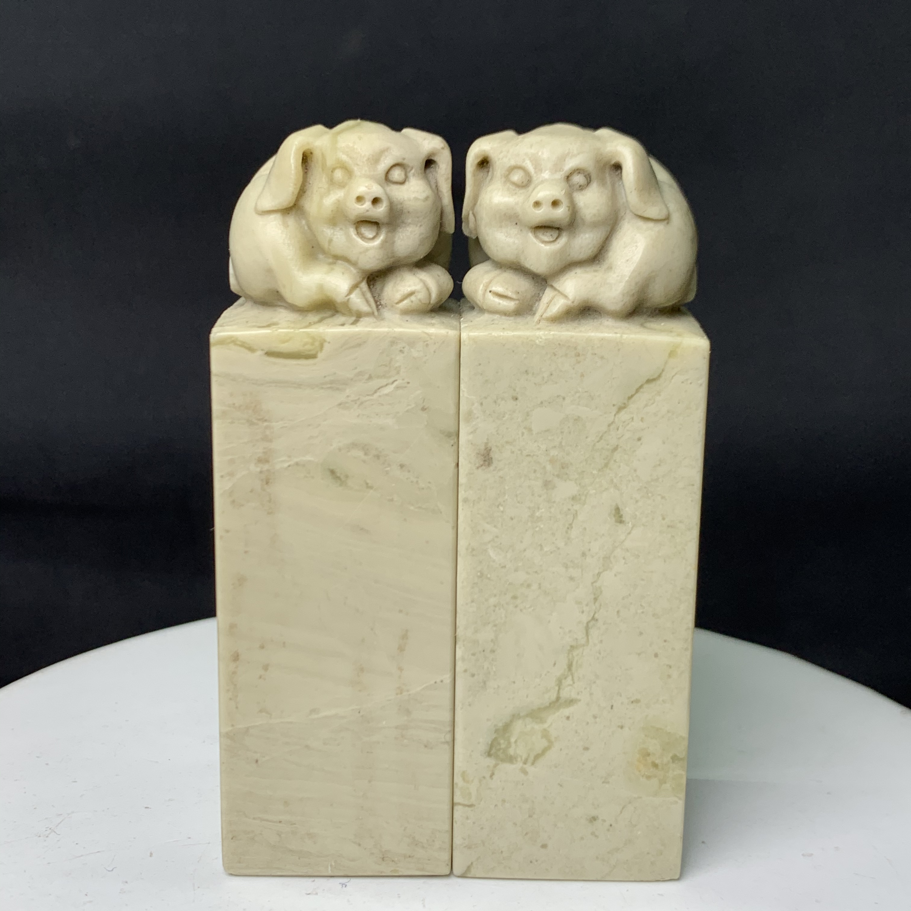 青田水泥石小猪对章2.5/2.5/8.0cm