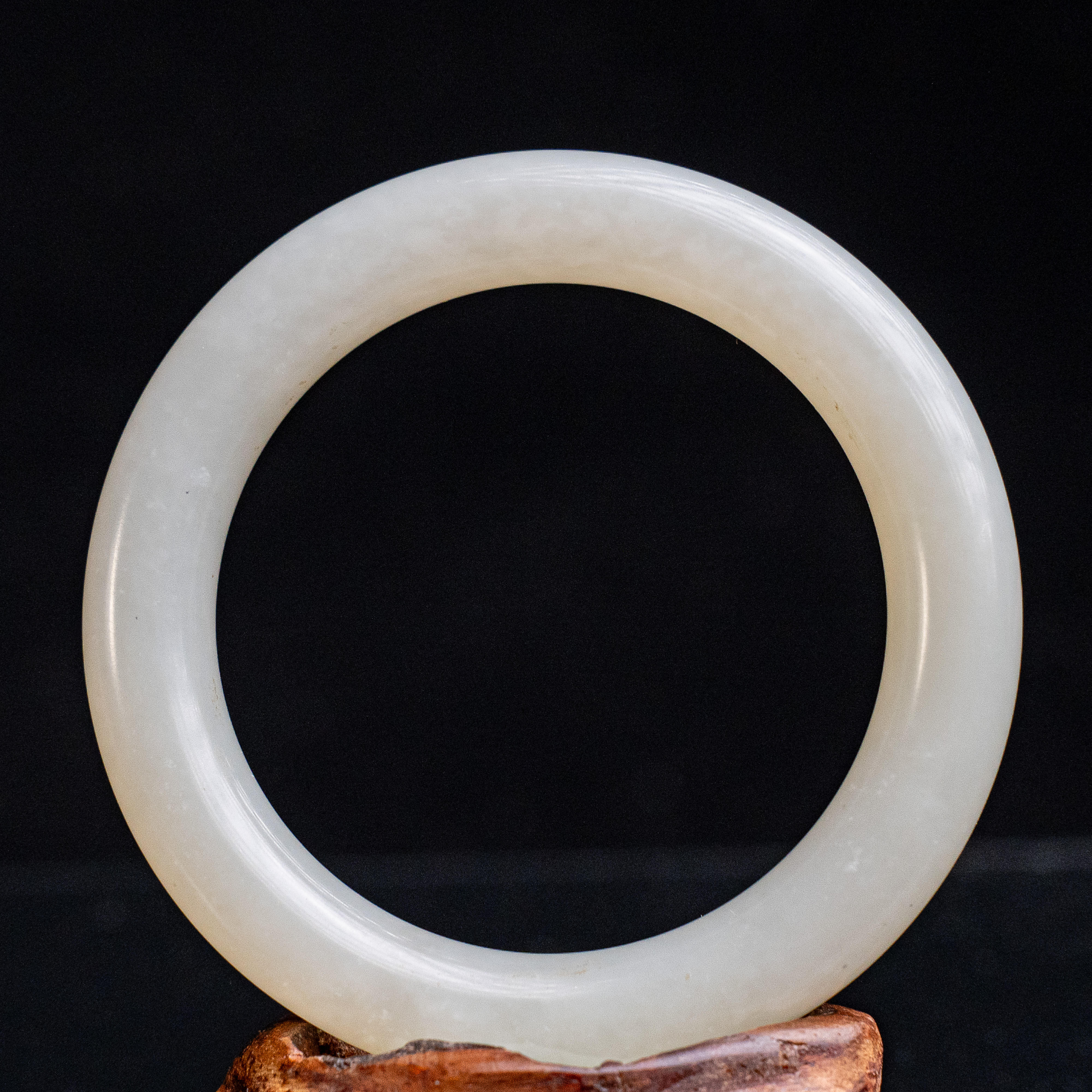 清代和田玉圆条手镯-CS