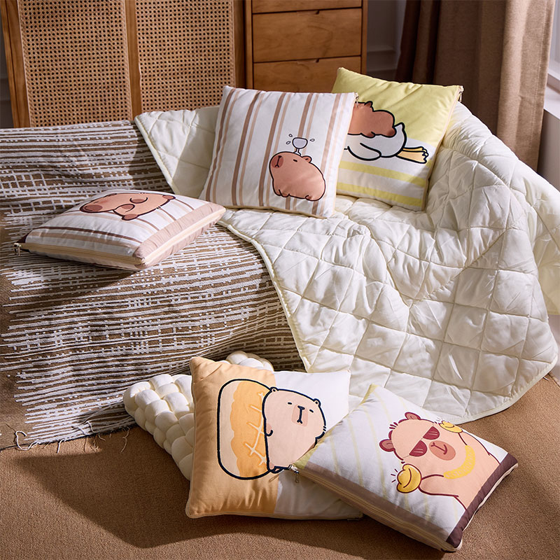 抱枕被子两用二合一卡通可爱折叠汽车载枕头被抱枕毯子二合一