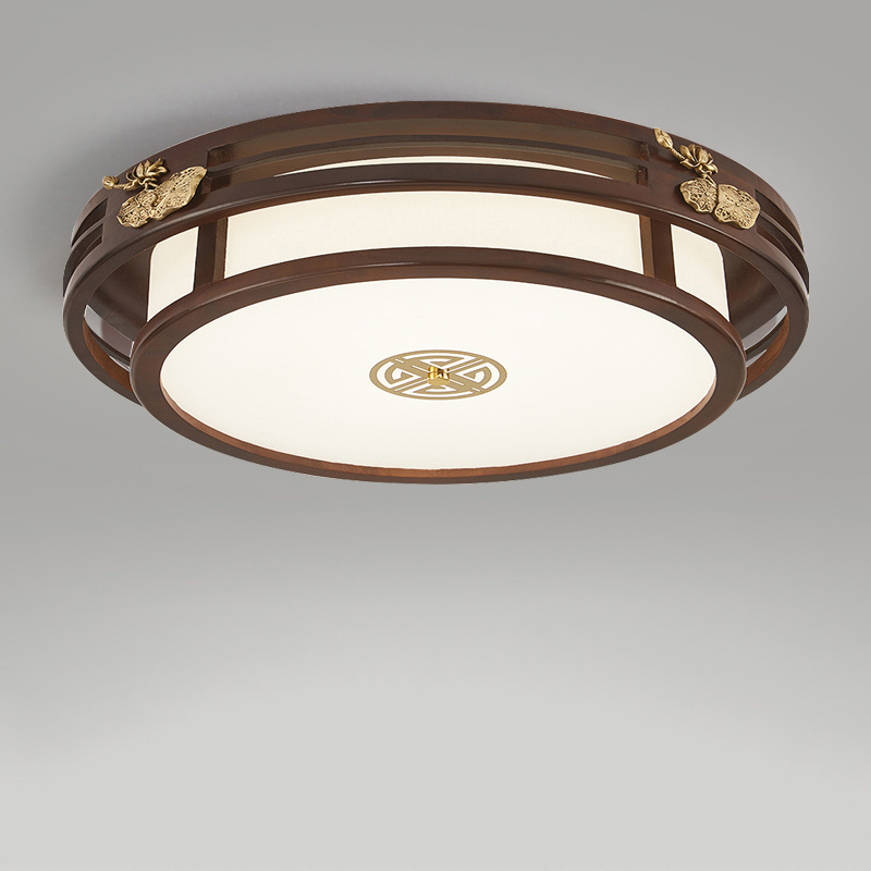 新中式实木客厅吸顶灯大厅灯卧室书房餐厅中国风仿古套餐家用灯具