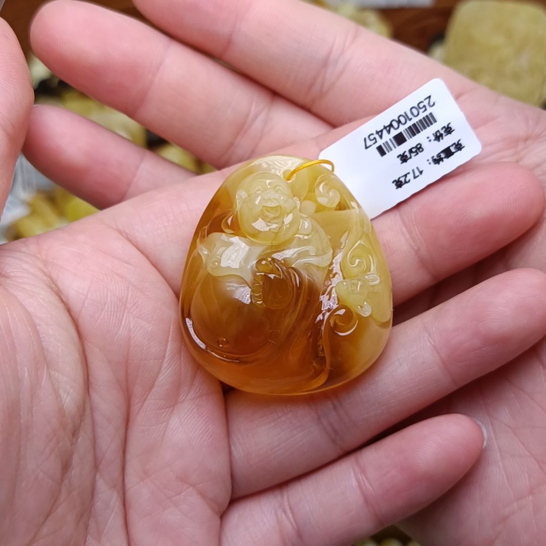 蜜蜡吊坠(不含链)未镶嵌佛公