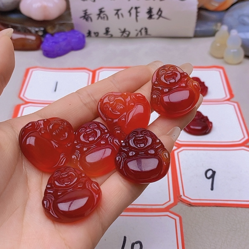 【闪购商品】未镶嵌玛瑙/玉髓珠宝半成品笑**生
